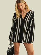 Soho Stroll Striped Tunic - Black