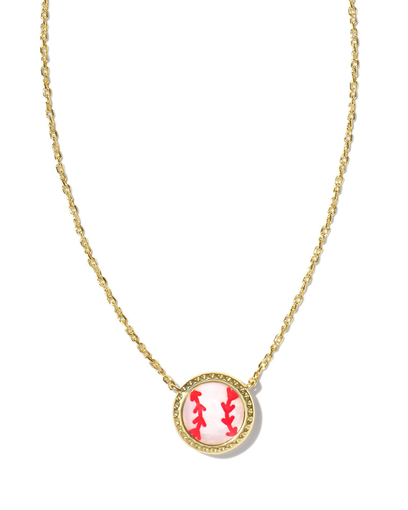 Kendra Scott Baseball Short Pendant Necklace - Gold