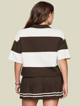 Z Supply Mariner Polo Top - Dark Chocolate