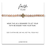 Faith Over Fear Cross Bracelet