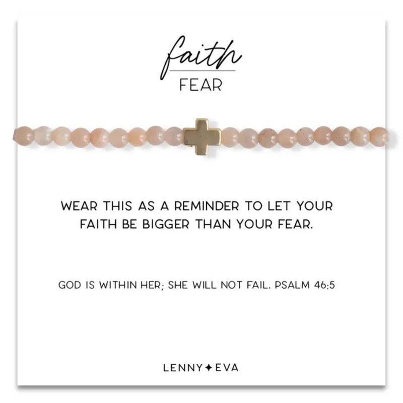 Faith Over Fear Cross Bracelet