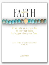 Faith Over Fear Cross Bracelet