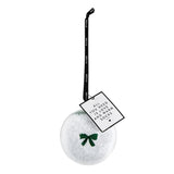 Cozy Socks In Ornament - White With Green Bow