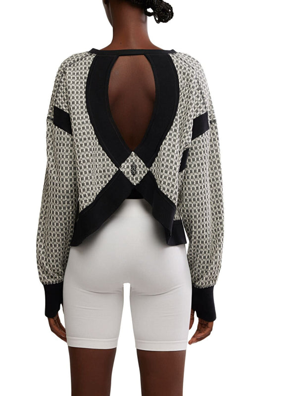 FP Movement My Time Layer Textured Top - Black White Combo