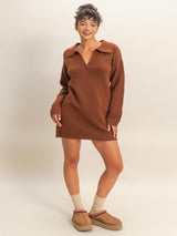 The Hostess Sweater Dress - Chestnut