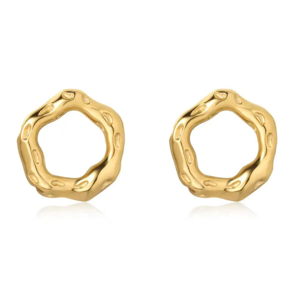 Sahira Janelle Stud Earrings - Gold