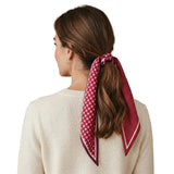 Twirl & Tie Scarf - Gingham Burgundy