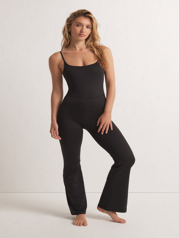 Z Supply Get Moving Flare Onesie - Black