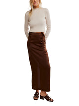 Free People Rosetto Column Skirt - Potting Soil