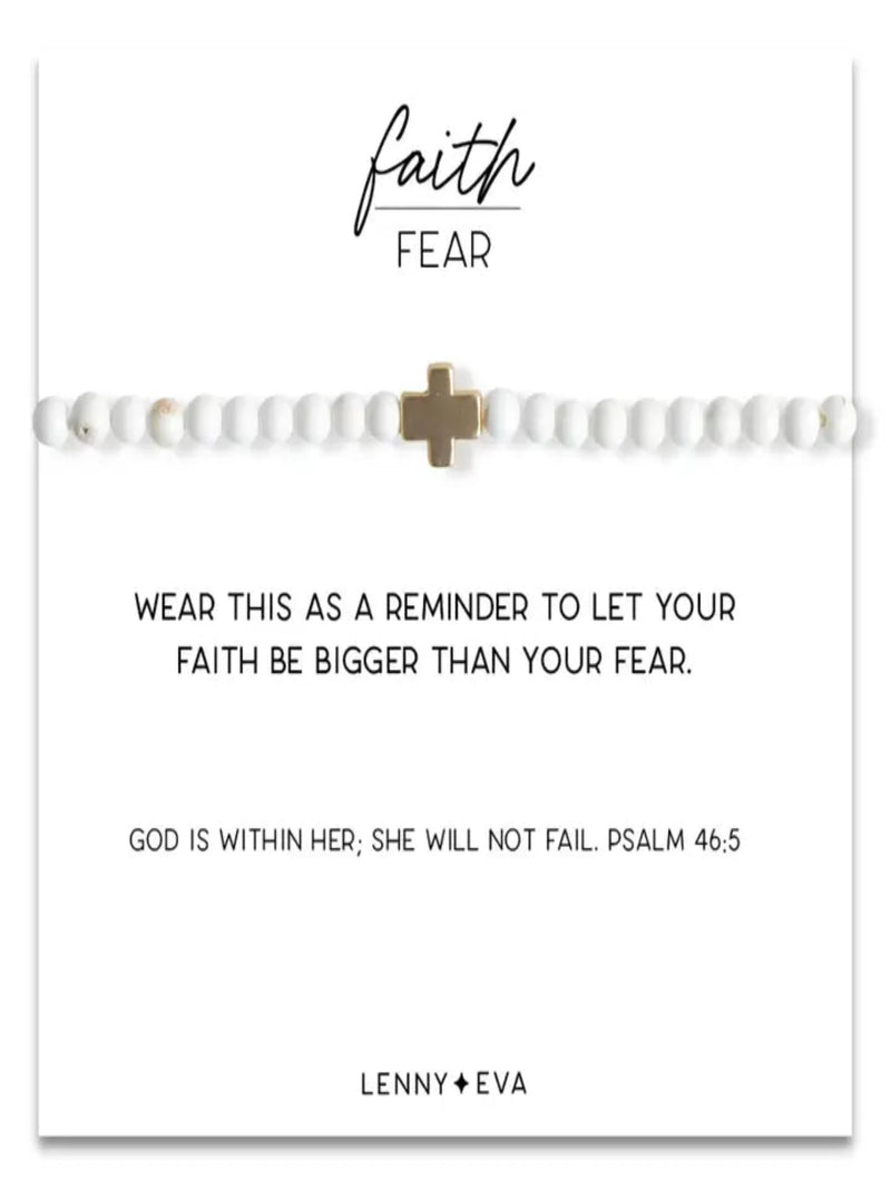 Faith Over Fear Cross Bracelet