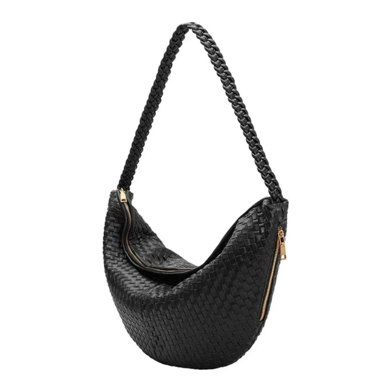 Melie Bianco Raquel Black XL Recycled Shoulder Bag