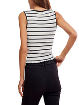 Free People Tilly Striped Tank - Black/White