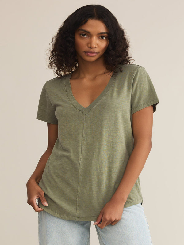 Z Supply Asher V - Neck Tee - Avocado