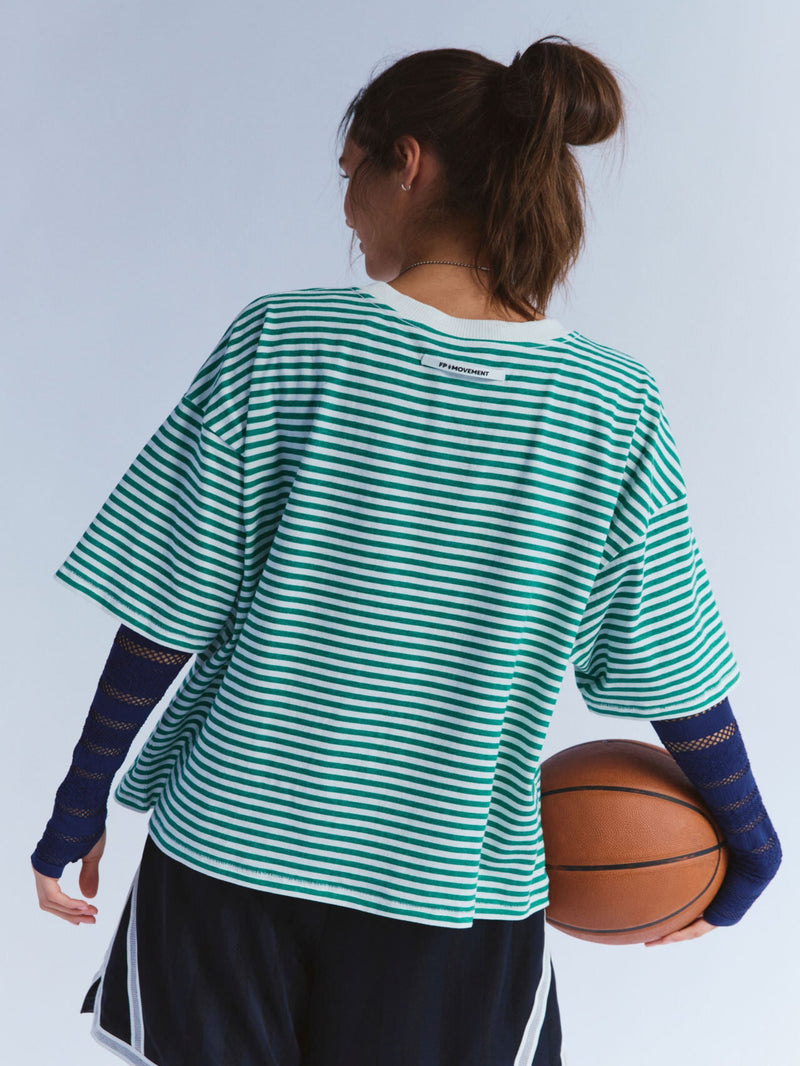FP Movement Stripe Tackle Tee - Court Stripe Green