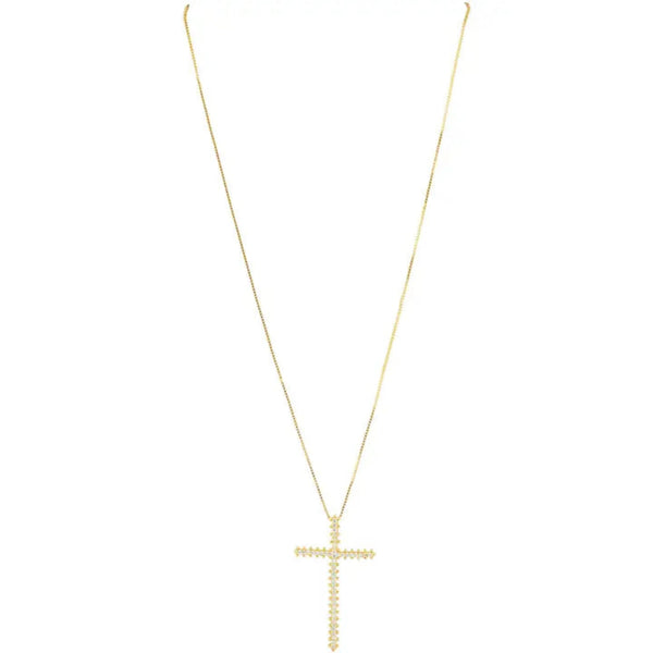 Sahira Incanto Maxi Cross Necklace - Gold