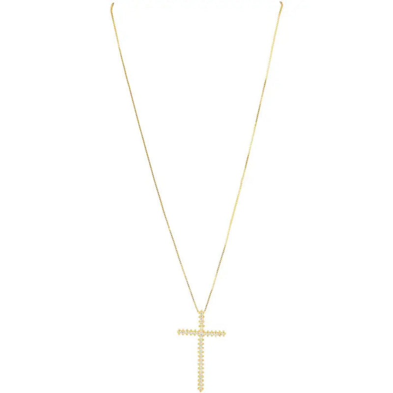 Sahira Incanto Maxi Cross Necklace - Gold