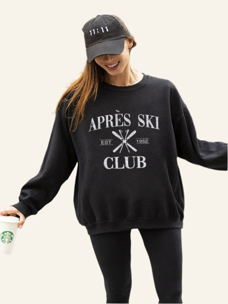 Apres Ski Club Vintage Sweatshirt - Black