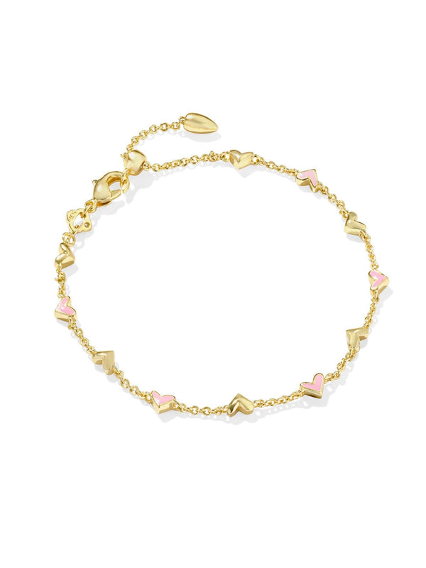 Kendra Scott Haven Delicate Chain Bracelet - Gold Pink Enamel