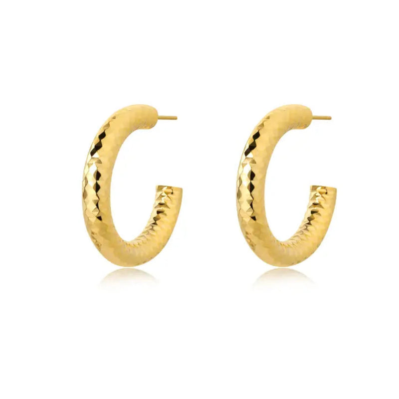 Sahira Madison Hoop Earrings - Gold