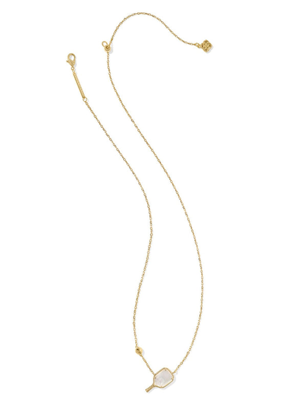 Kendra Scott Pickleball Short Pendant Necklace - Gold Ivory MOP