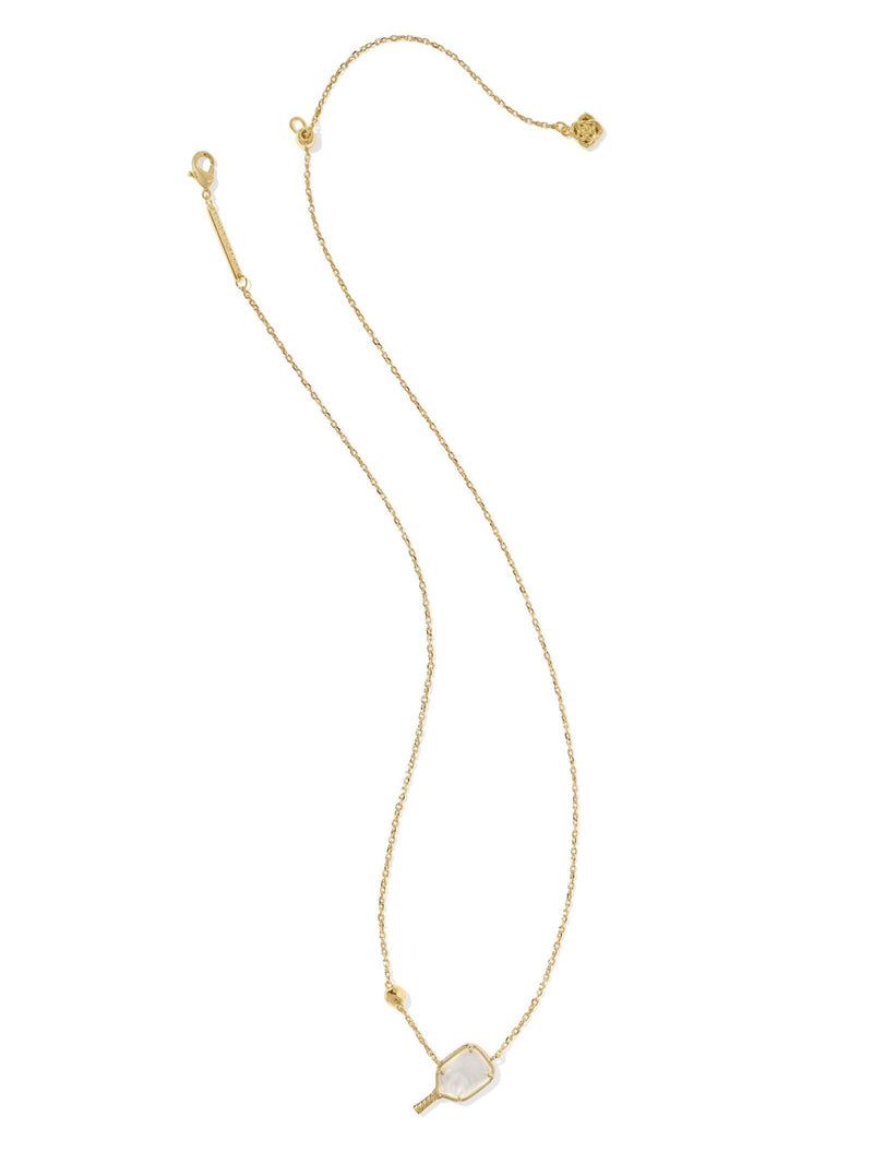 Kendra Scott Pickleball Short Pendant Necklace - Gold Ivory MOP