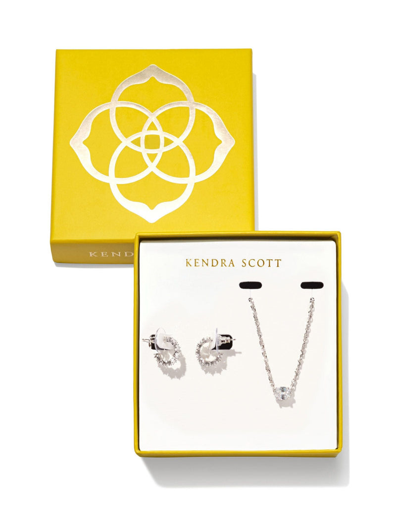 Kendra Scott Cailin Crystal Gift Set - Silver White Crystal