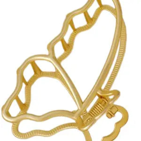 The Open Butterfly Claw Clip - Gold