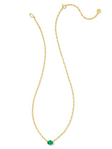 Kendra Scott Cailin Pendant Necklace - Gold Green Crystal