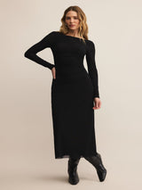 Z Supply Spellbound Mesh Midi Dress - Black