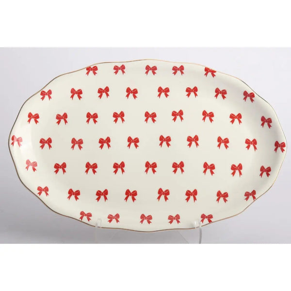Jolly Bow Platter - Red
