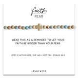 Faith Over Fear Cross Bracelet