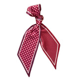 Twirl & Tie Scarf - Gingham Burgundy