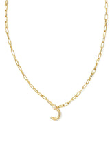 Kendra Scott Pearl Letter Short Pendent - Gold White Pearl