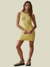 Classic Choice Knit Dress - Yellow