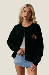 Kickoff Knit Cardigan - Black