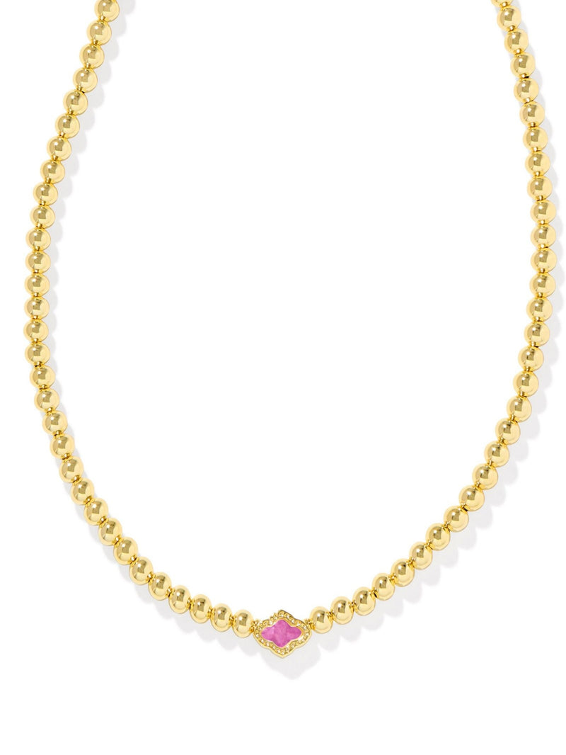 Kendra Scott Abbie Beaded Necklace - Gold Azalea Illusion