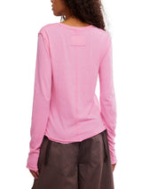 Free People Nova Tee LS - Pink Carnation