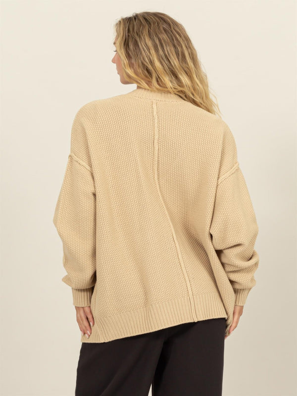 Timeless Threads Oversized Cardigan - Taupe