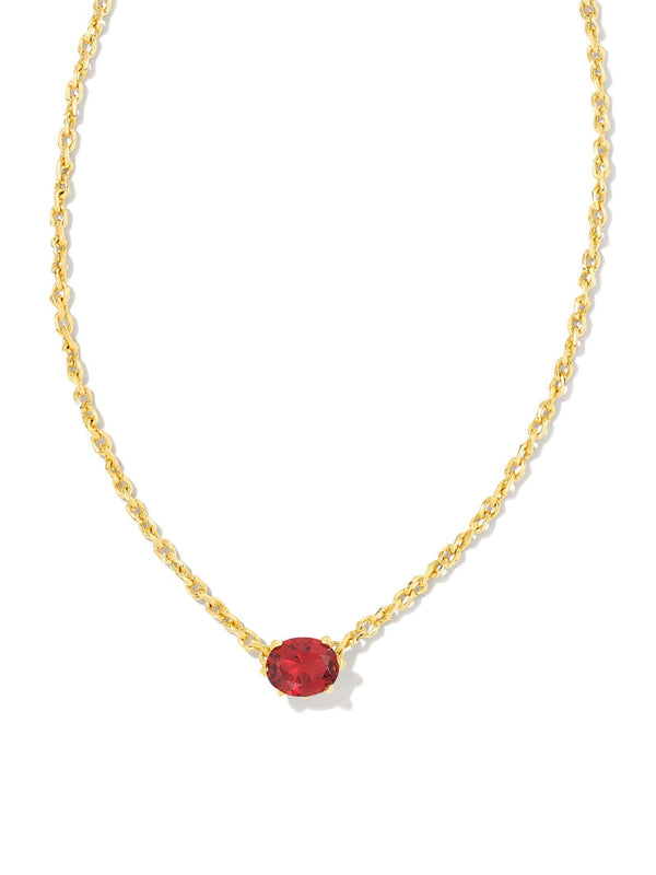 Kendra Scott Cailin Pendant Necklace - Gold Burgundy Crystal