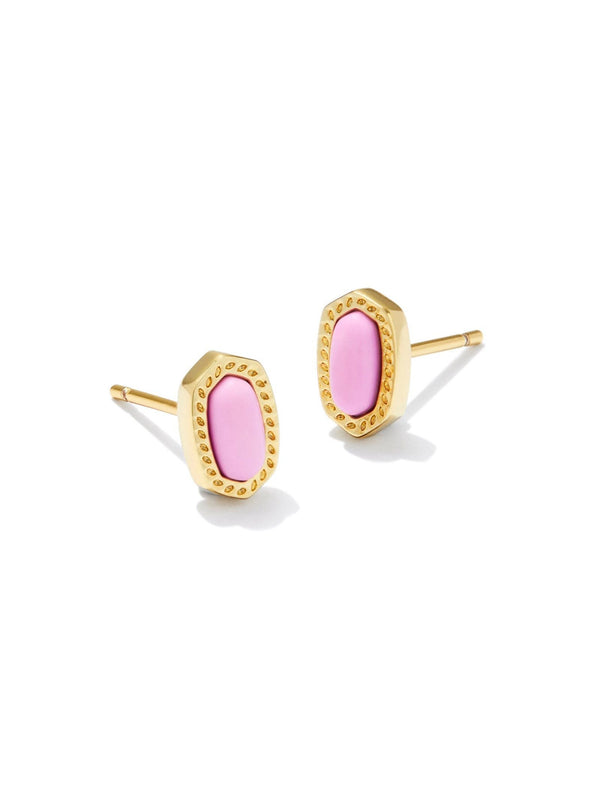 Kendra Scott Mini Ellie Stud Earrings - Gold Fuchsia Magnesite