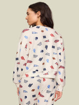 Z Supply Lounge Varsity LS Top - Sandstone