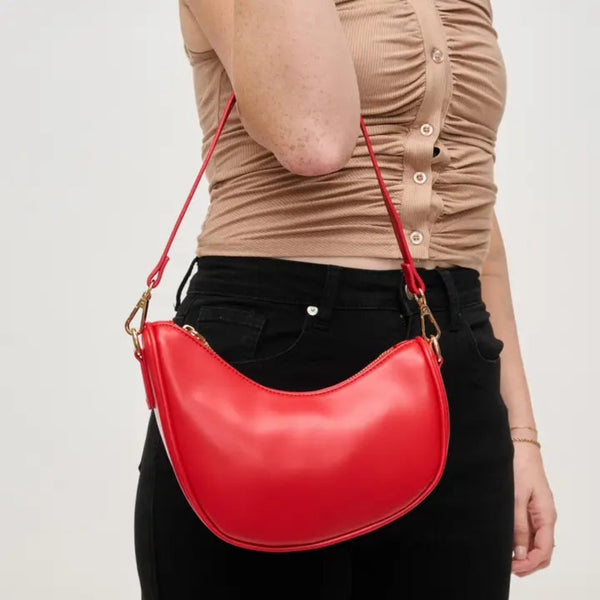 Mila Asymmetrical Crossbody - Red