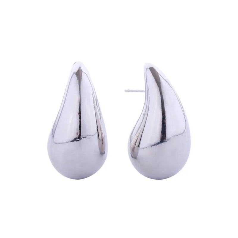 Raindrop Post Earrings - Silver