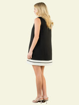 Classic Contrast Dress - Black