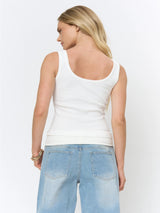 USA Sweetheart Sleeveless Top - White