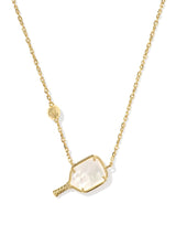 Kendra Scott Pickleball Short Pendant Necklace - Gold Ivory MOP