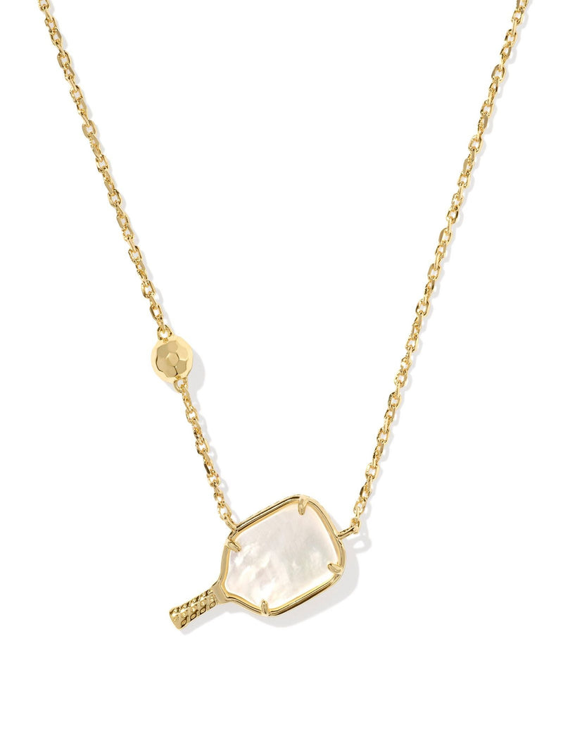 Kendra Scott Pickleball Short Pendant Necklace - Gold Ivory MOP