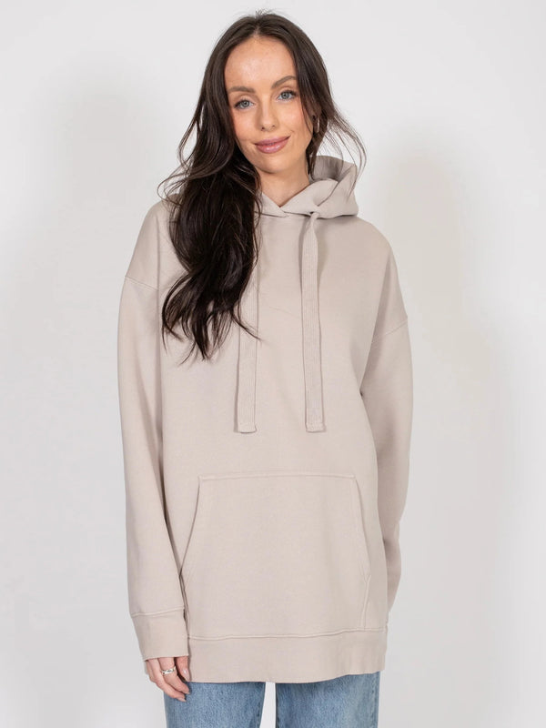 Brunette The Label The Big Sister Hoodie - Oyster and Bubble Gum