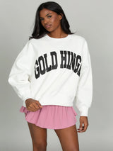 Gold Hinge Wide Arm Sweatshirt - Ivory