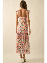 Take Your Pick Floral Dress - Cream/Pink